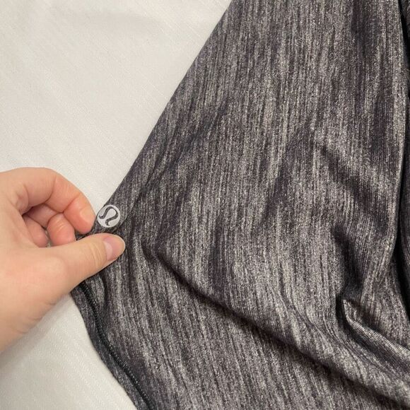 Lululemon Free To Be Grey Black Strappy Tank Top Size 10 - Picture 6 of 8